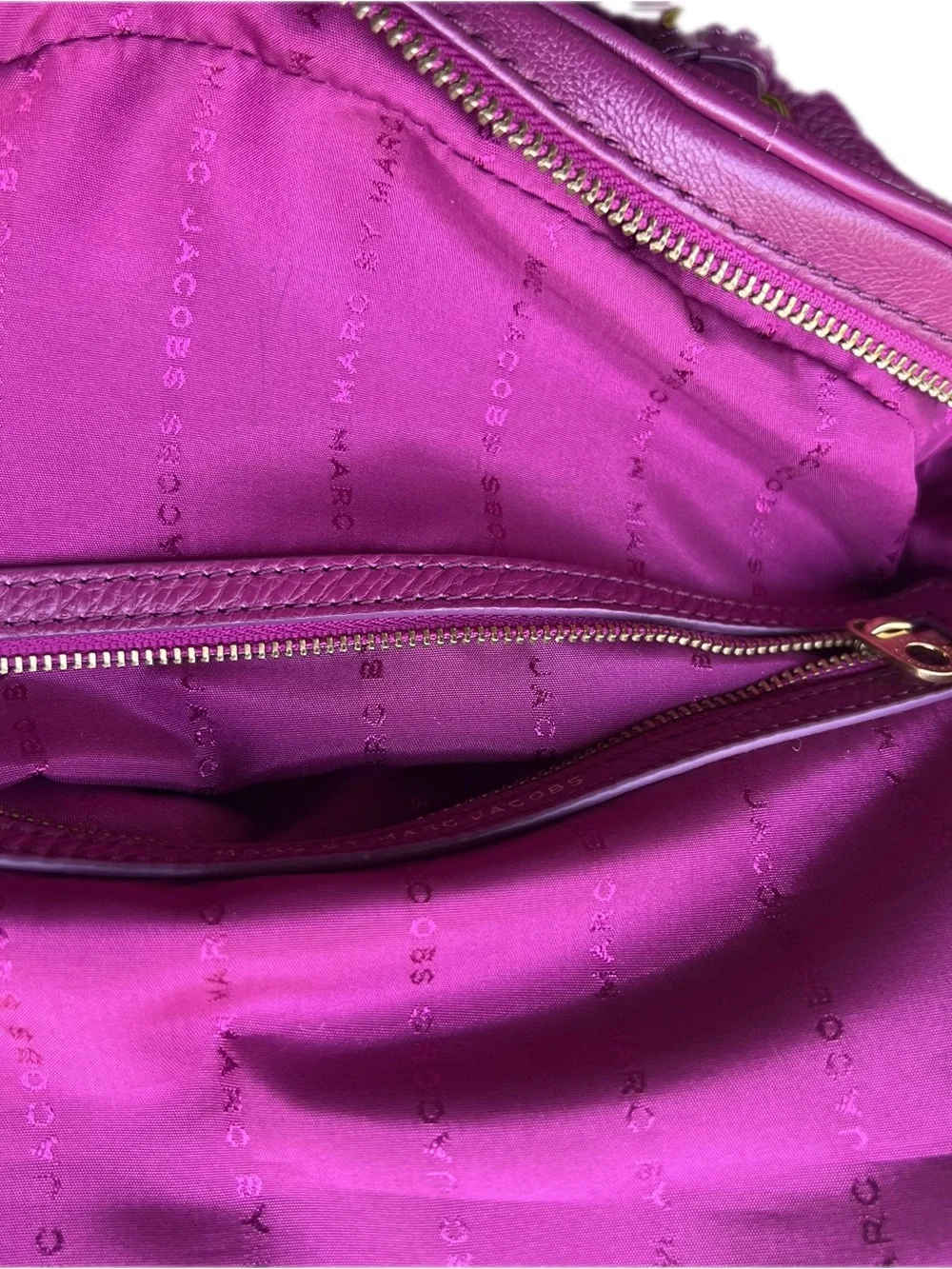 Marc by Marc Jacobs Plum Leather Dome Satchel with Gold Hardware
